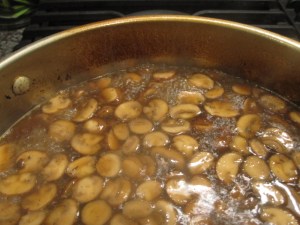 check the line on the pan to see how much it reduced